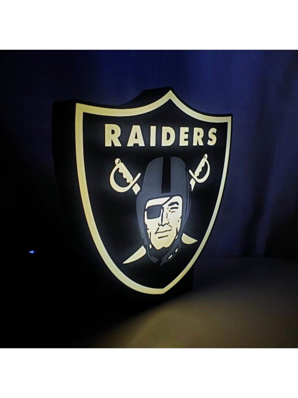 Raiders LED Shield Light Box - 9" x 9.5" USB Powered Sign with Dimmer